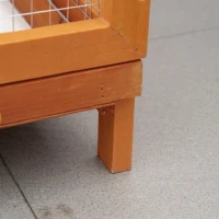 PawHut Cotet pentru Păsări Exterior din Lemn cu 2 Uși și Tava Extensibilă 68×63×165 cm(m-13)