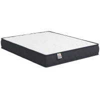 HOMCOM Saltea 200x160cm, saltea 2 persoane, spumă cu memorie, grosime 20cm, certificată OEKO-TEX, fermitate medie(m-1)