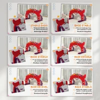 AIYAPLAY Coș de baschet pentru copii 5 în 1 cu înălțime reglabilă, poartă de fotbal și golf, vârsta 3-6 ani, roșu(m-7)