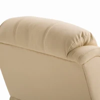 HOMCOM Fotoliu de Ralaxare cu 8 puncte de masaj și Încălzire, Fotoliu Reclinabil cu Suport pentru Picioare, 97x92x104 cm, Bej(m-11)