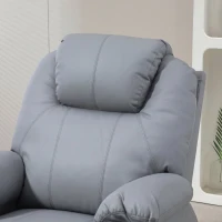 HOMCOM Fotoliu cu Funcție de Ridicare, Reclinabil până la 135°, 8 Puncte de Masaj, Telecomandă și Suport pentru Picioare, 88x99x106 cm, Gri(m-9)