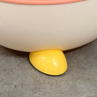 ZONEKIZ Oliță pentru Copii cu Spătar, Recipient Detașabil și Mânere, Vârsta 6 Luni-3 Ani, Roz(m-9)