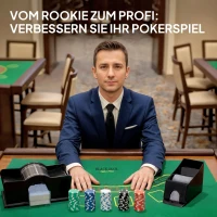 SPORTNOW Poker-Set, 300 Chips, Würfel, 2 Kartendecks, Zubehör, Koffer, für 8 Spieler(m-9)
