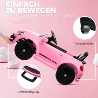 AIYAPLAY Elektro-Kinderfahrzeug, VW Käfer, 3-5 km/h, mit Fernbedienung & Musik, Rosa(m-6)