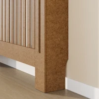 HOMCOM Cubre Radiador Cubierta para Radiador con Dispositivo Antivuelco Diseño Moderno 112x19x81cm Madera Natural(m-9)