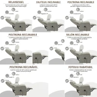 Homcom Fotoliu Ridicare Electric – Reclinabil 150° cu Telecomanda(m-9)