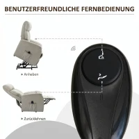 Homcom Fotoliu Ridicare Electric – Reclinabil 150° cu Telecomanda(m-11)