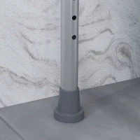 HOMCOM Scaun comod WC pentru vârstnici și persoane cu dizabilități 4 în 1 reglabil pe înălțime, cu brațe capitonate, gri(m-9)