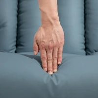 HOMCOM Fotoliu Relax Rabatabil Electric cu Funcție Alzător, Telecomandă și Suport pentru Picioare, 80x94x104cm, Albastru(m-8)