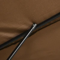 Outsunny Umbrelă de grădină 2x3 m dreptunghiulară cu manivelă și unghi reglabil, culoare cafea(m-9)