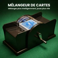SPORTNOW Mallette de poker coffret de poker complet 500 jetons, boîtier en ABS, cartes à jouer, dés, dealer, tapis, clés(m-5)