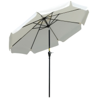 Umbrelă Rotundă Înclinabilă cu Manivelă Crem