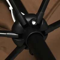 Outsunny Umbrelă de grădină 2x3 m dreptunghiulară cu manivelă și unghi reglabil, culoare cafea(m-8)