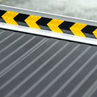 HOMCOM Rampă pliabilă și antiderapantă pentru scaun cu rotile din aluminiu, 152x73cm, Capacitate 272kg(m-9)