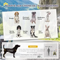 PawHut Remorque de vélo pour chien avec fenêtres en maille réflecteurs et drapeau de sécurité 140 x 71 x 83 cm jaune(m-4)