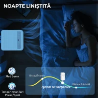 HOMCOM Aer condiționat portabil 4 în 1 cu dezumidificator, cronometru 24 de ore și telecomandă, alb(m-8)