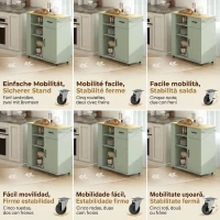 HOMCOM cărucior mobil dulap organizator(m-6)