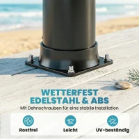 Outsunny Solardusche 40L Gartendusche mit Handbrause Kopfbrause Wasserhahn, einstellbarer Temperatur(m-8)