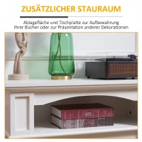 HOMCOM Șemineu Electric cu Efect de Flacără LED Reglabil 1800 W, Telecomandă, Timer și Raft Integrat, Alb(m-7)