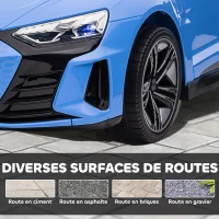 HOMCOM Voiture électrique enfant 12 V - véhicule électrique avec télécommande parentale fournie - V. Max. 5 Km/h - effets sonores, lumineux - Audi RS E-tron GT bleu(m-9)