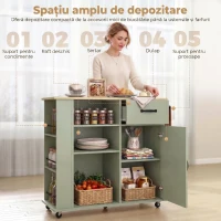 HOMCOM cărucior mobil dulap organizator(m-4)
