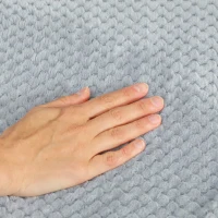 HOMCOM Pătură Electrică 160x140 cm cu 5 Nivele de Căldură și 2 Telecomenzi, din Pile și Poliester, Gri(m-9)