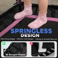 HOMCOM Kids Trampoline Mini Bouncer with Enclosure Safety Net For Ages 3-10 Years - Pink(m-5)