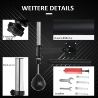 HOMCOM Boxgestell, mit Speedball, drehbarer Reflexstange, höhenverstellbar, klappbar, Stahl, 79 x 72 x 20cm(m-7)