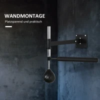 HOMCOM Boxgestell, mit Speedball, drehbarer Reflexstange, höhenverstellbar, klappbar, Stahl, 79 x 72 x 20cm(m-5)