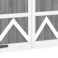 Outsunny Armário de Jardim de Madeira 105x55x179 cm Abrigo de Exterior com Portas 4 Prateleiras Extraíveis Teto Metal Galvanizado Cinza(m-14)