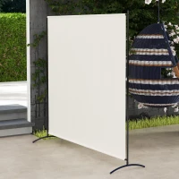 Outsunny Paravent Extérieur à Panneau Unique, Séparateur de Pièce de 180H cm avec Protection UV30+, Beige(m-10)