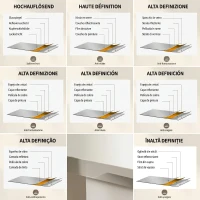 HOMCOM Oglindă de Perete Stil Fereastră cu Montaj Vertical și Orizontal, 110x50cm, Negru(m-6)