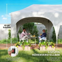 Outsunny 3 x 6 m Pop-Up-Pavillon mit Seitenwänden, 6 Sandsäcken, höhenverstellbarem Dach, Gartenparty-Zelt mit Tragetasche(m-9)