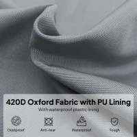 Pokrowiec na parasol Outsunny, osłona na parasol, pokrowiec ochronny, odporny na warunki atmosferyczne, paski mocujące, zamek błyskawiczny, poliester Oxford, szary, 178 x 25/35 cm(m-4)