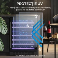 HOMCOM frigider compact adâncime mică 40 vitrină(m-7)