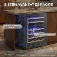 HOMCOM frigider compact adâncime mică 40 vitrină(m-5)
