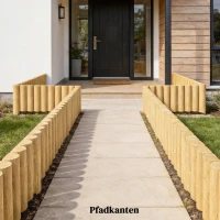 Outsunny Gartenzaun Zaun aus Holz 176 cm x 30 cm Zaunelemente Hundezaun für Garten Blumenbeete Tierbarriere(m-7)