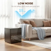 HOMCOM Mini lodówka 44L/46 puszek – kompaktowa lodówka z regulowanym termostatem, 43 x 51 x 51,3 cm, czarna(m-7)