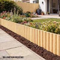 Outsunny Gartenzaun Zaun aus Holz 176 cm x 30 cm Zaunelemente Hundezaun für Garten Blumenbeete Tierbarriere(m-6)
