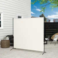 Outsunny Paravent Extérieur à Panneau Unique, Séparateur de Pièce de 180H cm avec Protection UV30+, Beige(m-7)