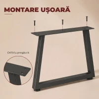 HOMCOM picioare fier suport metal bază(m-6)