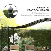 Outsunny Pergola 3 x 5 m, elastyczne zadaszenie ogrodowe z wodoodporną plandeką i metalowym stelażem, kremowa(m-7)