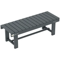 Outsunny Panchina da Giardino a 2 Posti Impermeabile in Legno di Abete, 110x38x35 cm, Grigio(m-11)