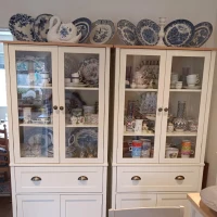 HOMCOM Freestanding Kitchen Cupboard, 5-tier Storage Cabinet with Adjustable Shelves and Drawer for Living Room, Dining Room, Cream White(m-9)