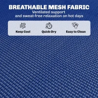 Outsunny Set of Two Folding Sun Loungers, with Four-Position Backs - Blue(m-5)