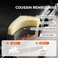 HOMCOM Chaise bureau ergonomique fauteuil de bureau accoudoirs relevables hauteur réglable fonction bascule noir(m-5)