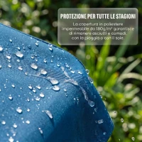 Outsunny Dondolo da Giardino 3 Posti in Legno con Baldacchino 205x133x186cm(m-6)