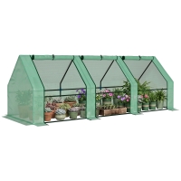 Outsunny Mini Serre Jardin 270x90cm Anti-UV Vert