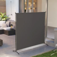 Outsunny Paravent Extérieur à Panneau Unique, Séparateur de Pièce de 180H cm avec Protection UV30+, Gris Foncé(m-8)