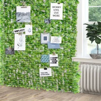 Outsunny Lot de 2 haies artificielles lierre Brise-Vue décoration Rouleau 3L x 1,5H m Feuillage réaliste Anti-UV Vert(m-9)